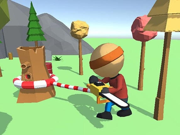 Wood Man Cutter Game Cover