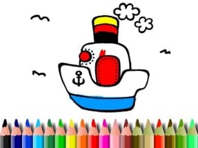 BTS Boat Coloring Image