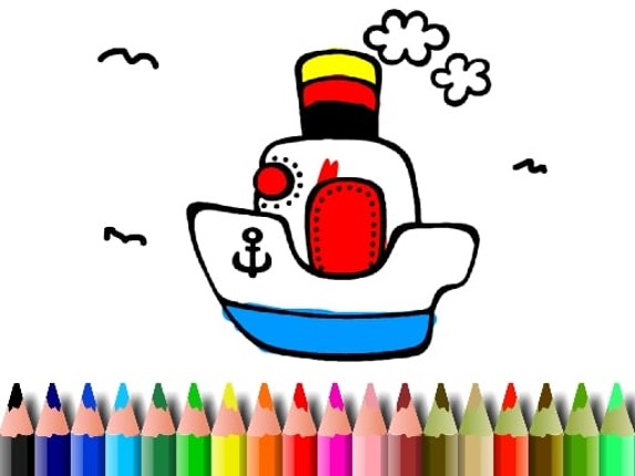 BTS Boat Coloring Game Cover