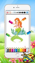 Princess &amp; Mermaid Coloring Book - All In 1 Sea Drawing Image