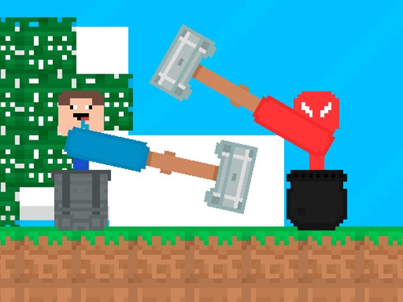 Stickman vs Noob Hammer Game Cover