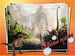 Dinosaur Jigsaw Puzzle - Jurassic Animated Dino Jigsaw Puzzle with HD Cartoon Dinosaurs Image