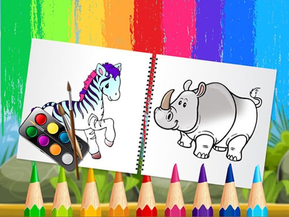 Funny Animals Coloring Book Game Cover