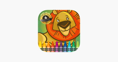 Wild animals Coloring Book: These cute zoo animal coloring pages provide learning skill games free for children and toddler any age Image