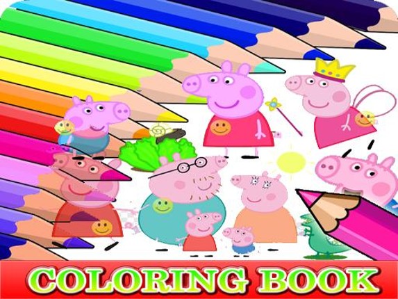 Coloring Book for Peppa Pig Game Cover