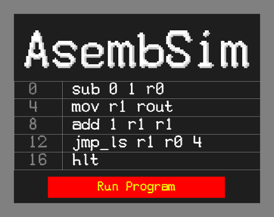 AsembSim Game Cover