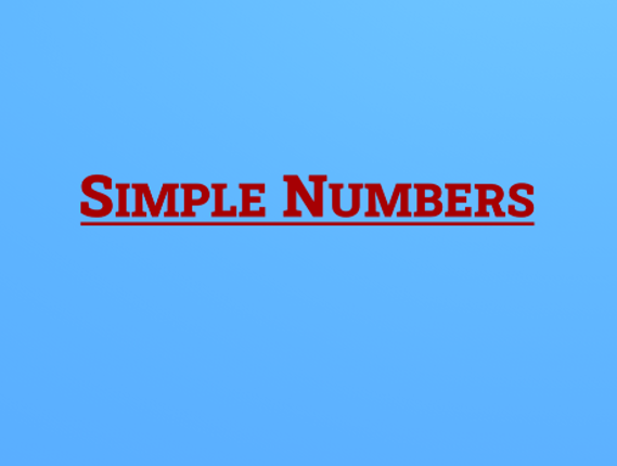 Simple Numbers Game Cover