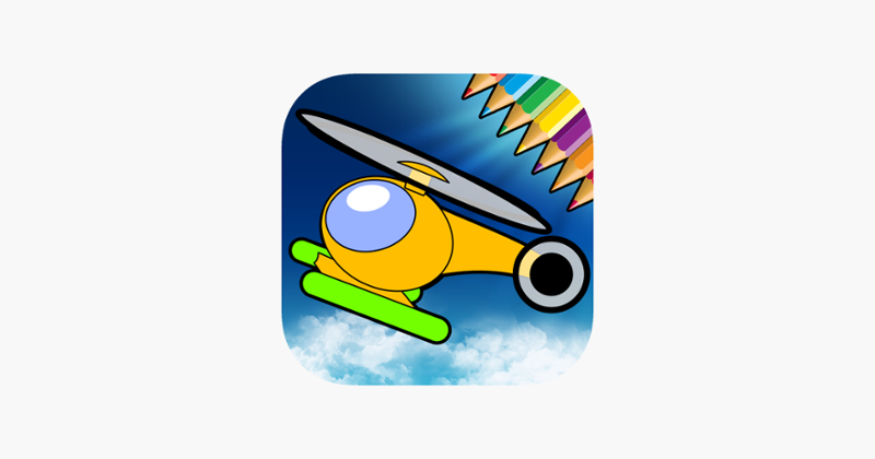 Helicopter Coloring Book - Learn Painting Plane Game Cover