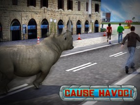 Crazy Rhino Attack 3D Image