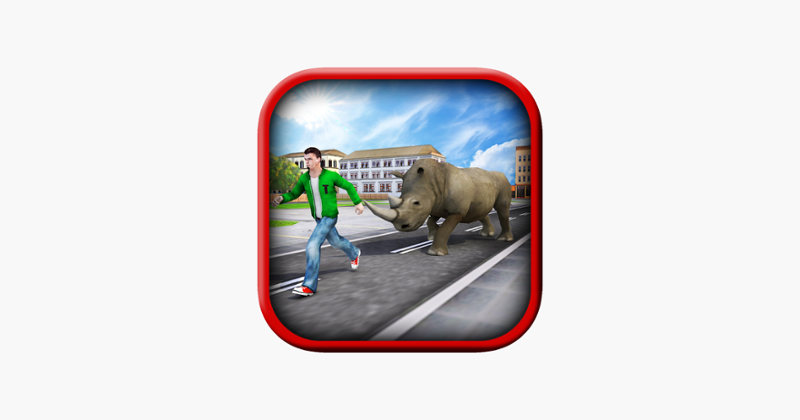 Crazy Rhino Attack 3D Game Cover