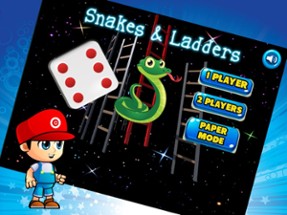 Free Glow Doodle Snakes And Ladders Board Game Image