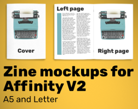 Zine mockups for Affinity V2 - A5 and Letter Image