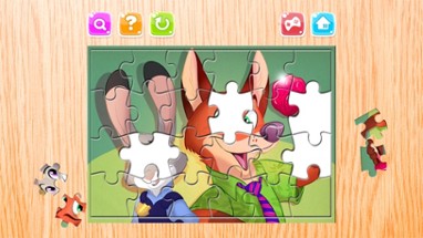 Cartoon Puzzle – Jigsaw Puzzles Box for Judy Hopps and Nick - Kids Toddler and Preschool Learning Games Image