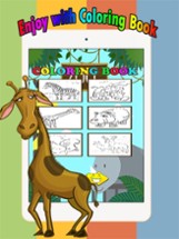 Zoo animals Coloring Book: Move finger to draw these coloring pages games free for children and toddler any age Image