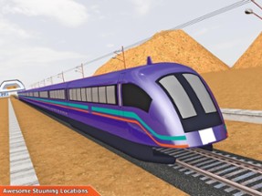 Modern Bullet Train Driving Image