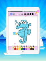 Cute Sea Animals Coloring Book:learn to paint and drawing easy Image