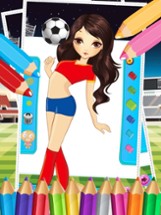 Pretty Girl Fashion Sport Coloring World - Paint And Draw Football For Kids Game Image