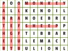 Animals Word Search Image