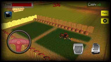 Lawn mowing &amp; harvest 3d Tractor farming simulator Image