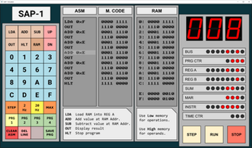 SAP-1 Emulator: Assembly programming Image