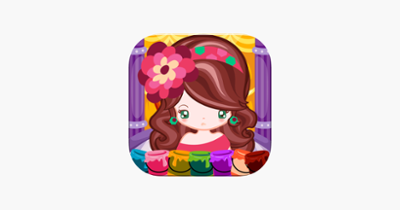 Little Girl Fashion Coloring World Drawing Educational Kids Game Image