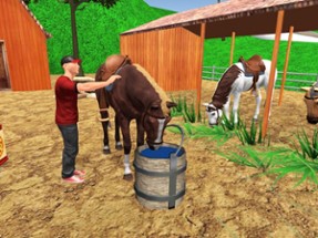 Horse Pizza Delivery Boy Image