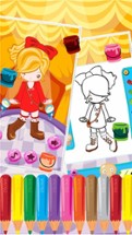 Little Girl Fashion Coloring World Drawing Educational Kids Game Image