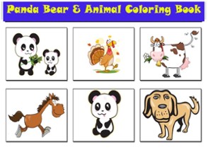 Panda Bear and Animal Coloring Book Image