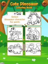 Cute Dinosaur Coloring Book Image