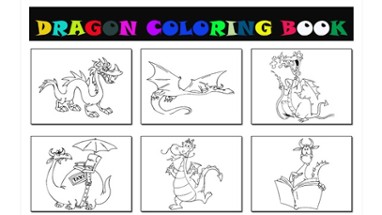 Learn to Color Wizard with Fantasy Dragon Image
