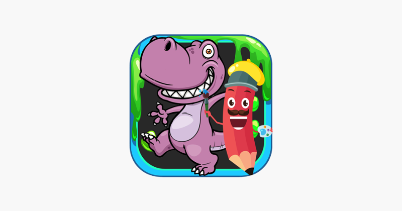 Cute Dinosaur Coloring Book Game Cover