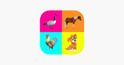Farm Animals - Kids Learning Matching Game Image
