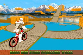Impossible Bmx Robot Bicycle Vertical Ramp Image