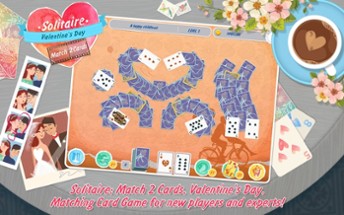 Solitaire: Match 2 Cards. Valentine's Day Free. Matching Card Game Image