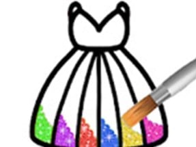 Princess Glitter Coloring - For Kids Image
