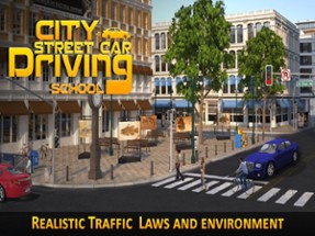 City Street Car Driving Image