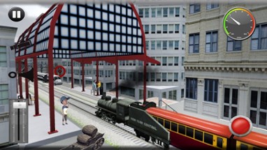 Bullet Train Subway Journey-Rail Driver at Station Image