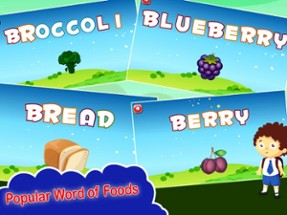 Spelling Learning Foods Phonics Words for Kids Image