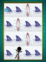 Stick-man Doodle Steps: Dont Step on The Shark Fins Image