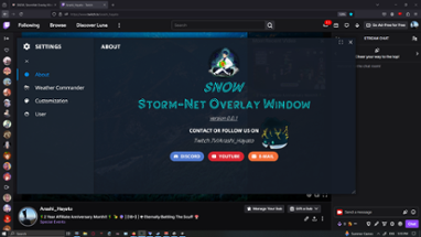 SNOW - StormNet Overlay Window Image