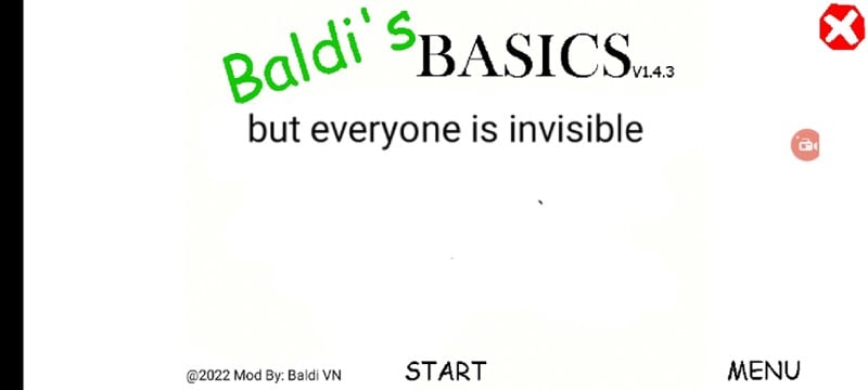 Baldi's Basics But Everyone Is Invisble Game Cover