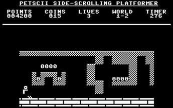 PETSCII Side-Scrolling Platformer X16 Image