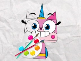 Unicorn Kitty Coloring Book Image