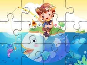 Kids Educational Learning Games With Jigsaw Image
