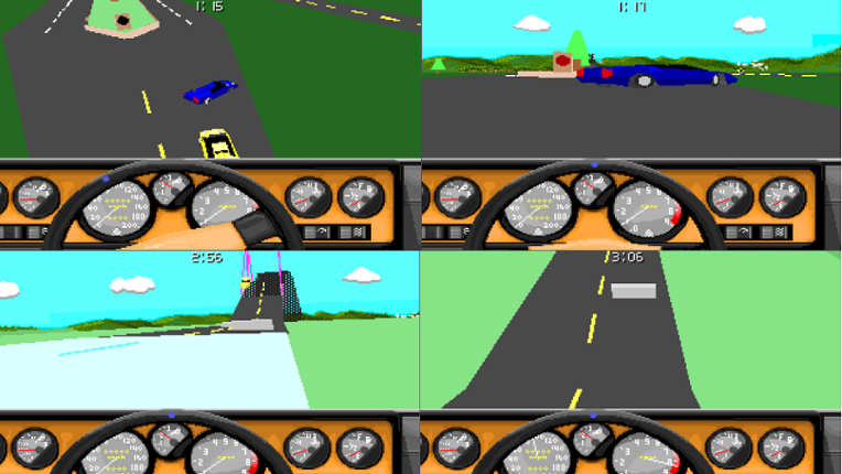 Stunts / 4D Sports Driving Multiplayer for DOSBox Game Cover