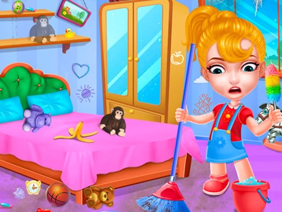 Baby Doll House Cleaning Game Game Cover