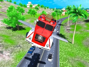 Real Flying Fire Truck Robot Image