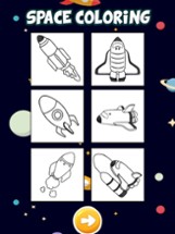 Rocket space coloring book for kids games Image