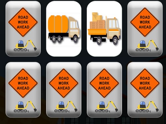 Work Trucks Memory Game Cover