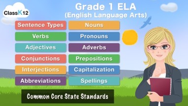 First Grade Grammar by ClassK12 - A fun way to learn English Language Arts [Lite] Image